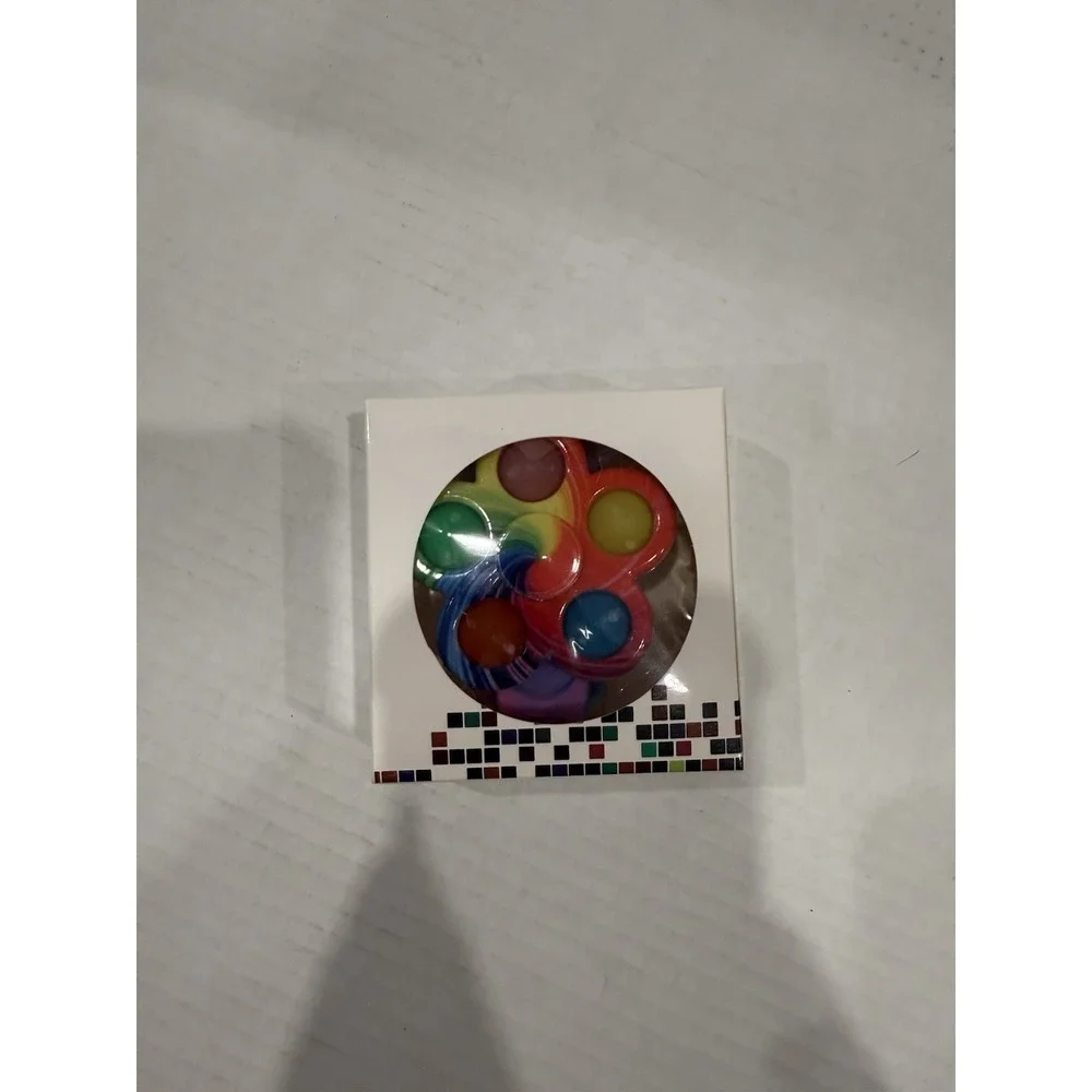 Rainbow Flower Pop It Fidget Toy Spinner Bracelet Sensory Stress Relief Fun 6k‎